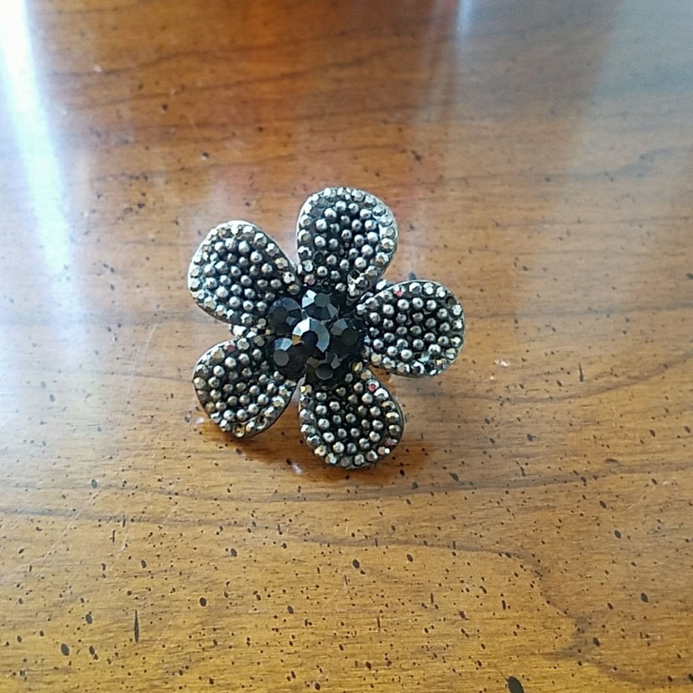 Silver sparkle ring